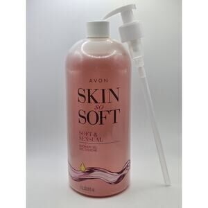 Avon Skin So Soft Soft & Sensual Shower Gel 33.8 oz 1L Large Bottle